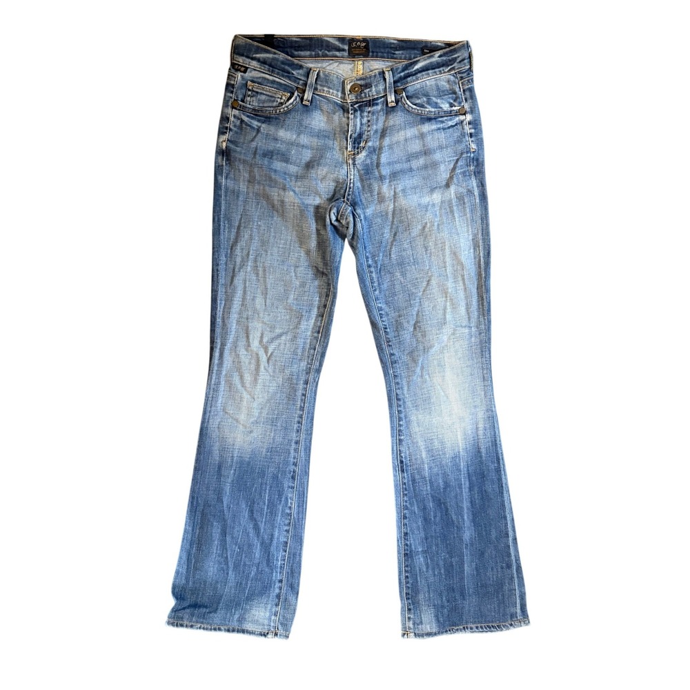 Citizens of Humanity Dita Petite Bootcut Jeans Blue Medium Wash LowRise Size 28